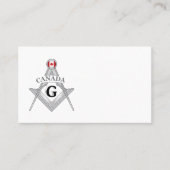 Carte De Visite Canada freemasonry sign (Devant)