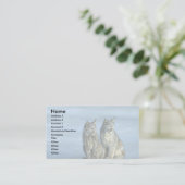 Carte De Visite Canada lynx, hiver, paire par ruisseau glacé (Debout devant)