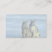 Carte De Visite Canada lynx, hiver, paire par ruisseau glacé (Dos)