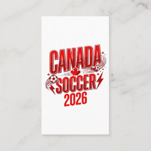 Carte De Visite Canada Soccer 2026 Soccer Bold Typographie de pays