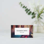 Carte De Visite Canal avec gondole traditionnelle à Venise, Italie (Debout devant)