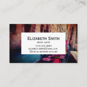 Carte De Visite Canal avec gondole traditionnelle à Venise, Italie (Dos)