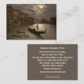 Carte De Visite Canal grand par le clair de lune II, Venise, (Devant / Derrière)