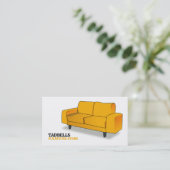 Carte De Visite Canapé Jaune - Ventes de magasin de meubles (Debout devant)