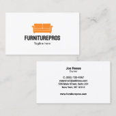 Carte De Visite Canapé | Mobilier (couleur personnalisable) (Devant / Derrière)