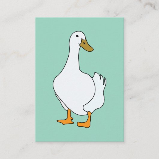 Carte De Visite Canard à canard blanc (Devant)