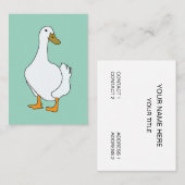 Carte De Visite Canard à canard blanc (Devant / Derrière)