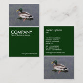 Carte De Visite Canard de Majard - Vert foncé (Devant / Derrière)