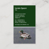 Carte De Visite Canard de Majard - Vert foncé (Dos)