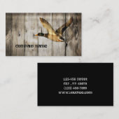 Carte De Visite Canard en bois de canard de pays occidental de (Devant / Derrière)