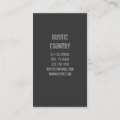 Carte De Visite Canard en bois d'oiseaux aquatiques primitifs de (Dos)