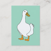 Carte De Visite Canard Oiseau Canard Blanc (Devant)
