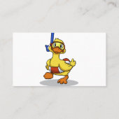Carte De Visite Canard portant un masque de snorkeling| choisir la (Dos)