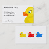 Carte De Visite Canards en caoutchouc, (Devant / Derrière)