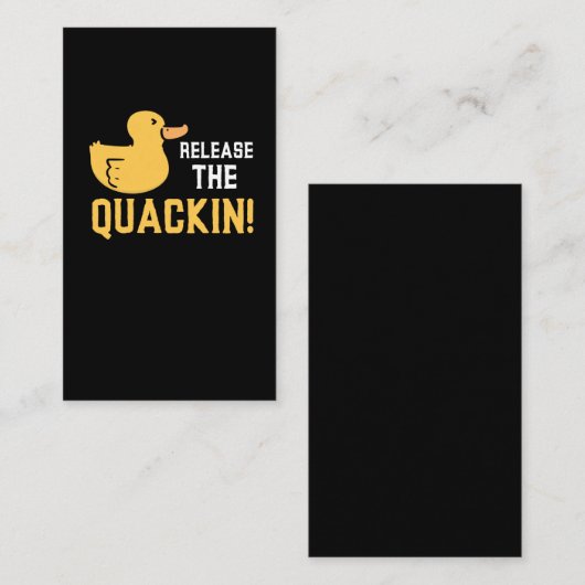 Carte De Visite Canards en caoutchouc jaune Quack Drôle Amant Cana (Devant / Derrière)