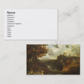 Carte De Visite Canards et d'autres oiseaux au sujet d'un courant (Devant / Derrière)