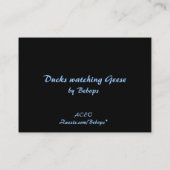 Carte De Visite Canards observant les oies ATC (Dos)