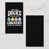 Carte De Visite Canards Ou Une Rangée Où J'Ai Des Poulets Partout (Devant / Derrière)