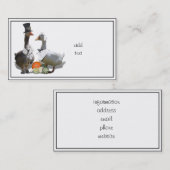 Carte De Visite Canards pèlerins de Thanksgiving (Devant / Derrière)