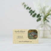 Carte De Visite Canards sauvages volants Jaune (Debout devant)