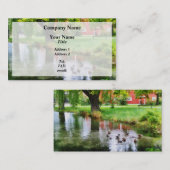 Carte De Visite Canards sur Étang (Devant / Derrière)