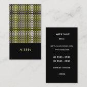 Carte De Visite Canary Elegant Patterned Professional (Devant / Derrière)