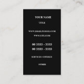 Carte De Visite Canary Elegant Patterned Professional (Dos)