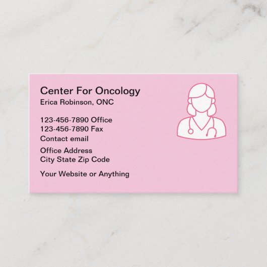 Carte De Visite Cancer Theme Oncologist Business Cards (Devant)