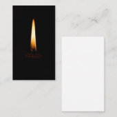 Carte De Visite Candle Flame 2 (Devant / Derrière)