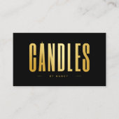 Carte De Visite Candle maker QR Code Logo Black And Gold  (Devant)