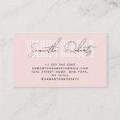 Carte De Visite Candmaker typographie moderne script rose vif (Dos)