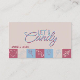 Carte De Visite Candy mignon Pastel Sweets Shop