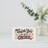 Carte De Visite Candy Small Business Thank You (Debout devant)
