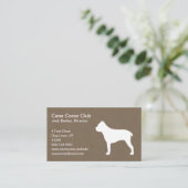 Carte De Visite Cane Corso Silhouette (Debout devant)