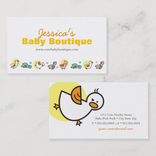 Carte De Visite Canetons et points de dessin animé aux pastels mig