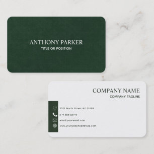 Carte De Visite Canevas vert simple