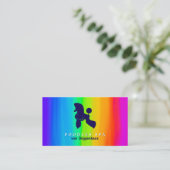 Carte de visite Caniche (Debout devant)
