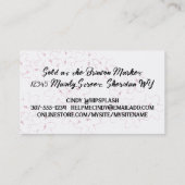 Carte De Visite caniche boulangerie bonbons fleurs biscuit cupcake (Dos)