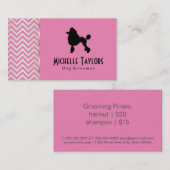 Carte De Visite Caniche | Chien Groomer (décalage) (Devant / Derrière)