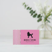 Carte De Visite Caniche | Chien Groomer (décalage) (Debout devant)