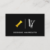 Carte De Visite Caniche | Ciseaux salons | Os Doggie (Devant)