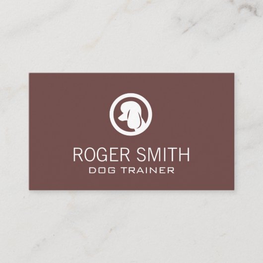 Carte De Visite Caniche | Entraîneur de chiens | Services animaux (Devant)