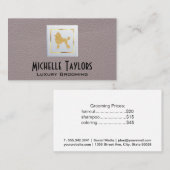 Carte De Visite Caniche | Grooming | Cuir (Devant / Derrière)