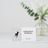 Carte De Visite Canine Dog Training Obedient School (Debout devant)