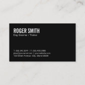 Carte De Visite Canine Dog Training Obedient School (Dos)