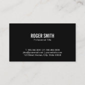 Carte De Visite Canine | Entraînement des chiens (élite) (Dos)