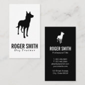 Carte De Visite Canine | Entraînement des chiens (élite) (Devant / Derrière)