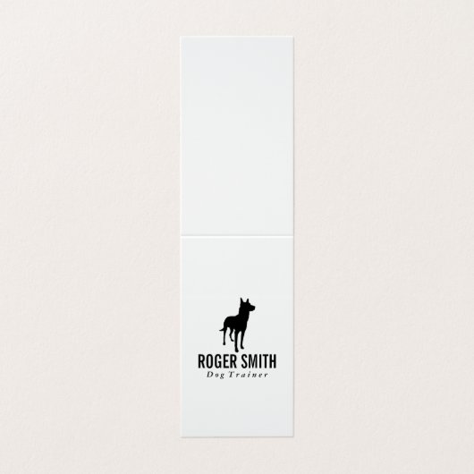 Carte De Visite Canine | Formation des chiens (Extérieur déplié)