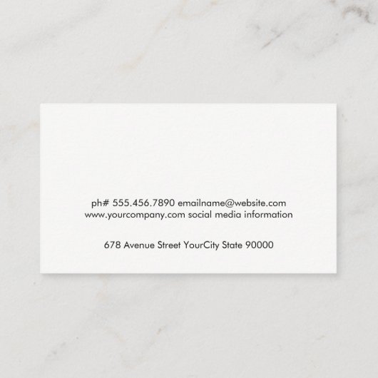 Carte De Visite Canne à lèvres (Dos)