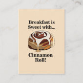 Carte De Visite Cannelle Roll Alimentation boulangerie Baker (Devant)